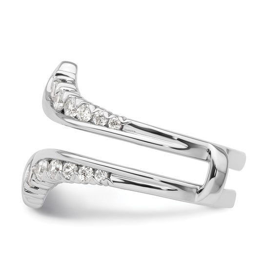 14k White Gold 3/4 carat Lab Grown Diamond VS/SI+ G+ Complete Ring Guard