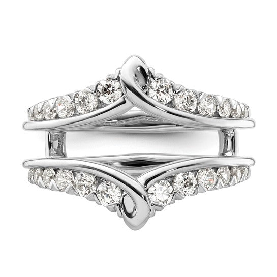 14k White Gold 3/4 carat Lab Grown Diamond VS/SI+ G+ Complete Ring Guard