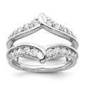 14k White Gold 3/4 carat Lab Grown Diamond VS/SI+ G+ Complete Ring Guard