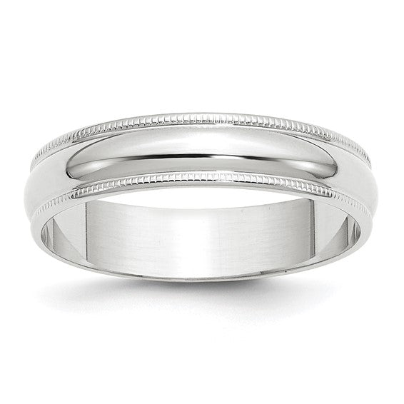 Lightweight Milgrain Half Round Band