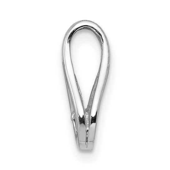 14k White Gold Complete 2.8mm A Diamond Teardrop-Shape Slide Fits up to 2mm Regular/6mm Fancy or Reversible Omega