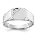 Gold Polished Diamond Open Back Signet Rings