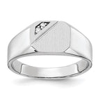 Gold Polished Diamond Open Back Signet Rings